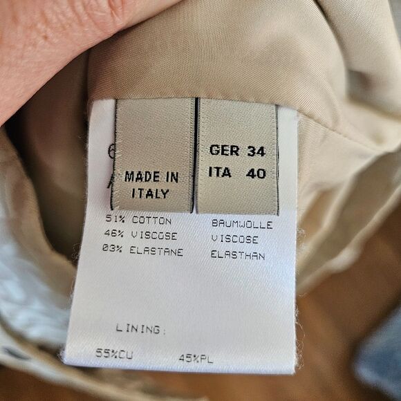 ETIENNE AIGNER Logo Cropped Trench Coat Size U.S. 4-6 - Picture 4 of 8